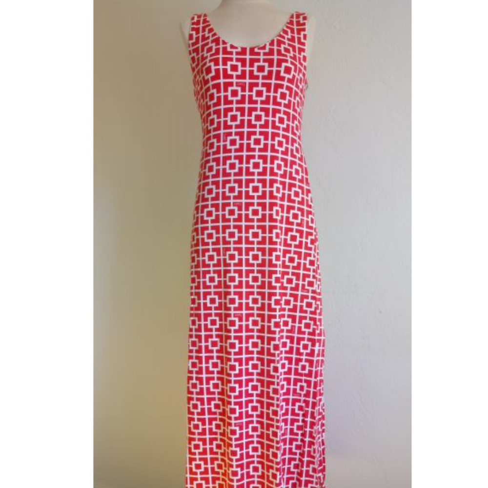 Jack Maxi dress, Size S, Block Geo Red. NWT
